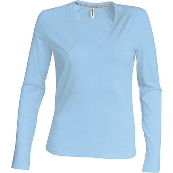 Kariban Ladies Long Sleeve V-Neck T-shirt