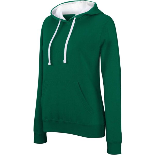 Kariban Ladies Contrast Hooded Sweatshirt