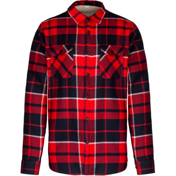 Kariban Sherpa Lined Checked Shirt Jacket