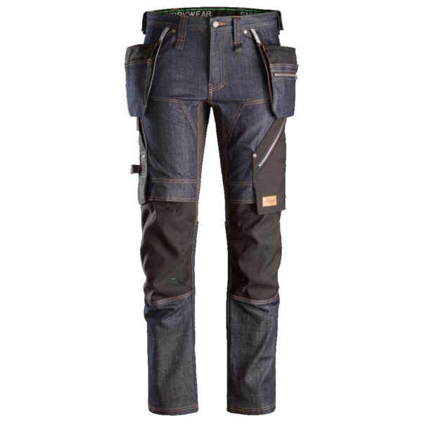Snickers FlexiWork Denim Werkbroek+ met Holsterzakken