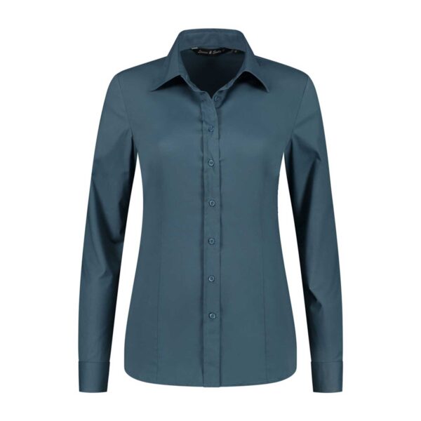 Lemon & Soda Stretch Poly-Cotton Mix Poplin Shirt Long Sleeves for her
